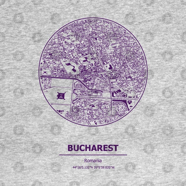 Bucharest city map coordinates by SerenityByAlex